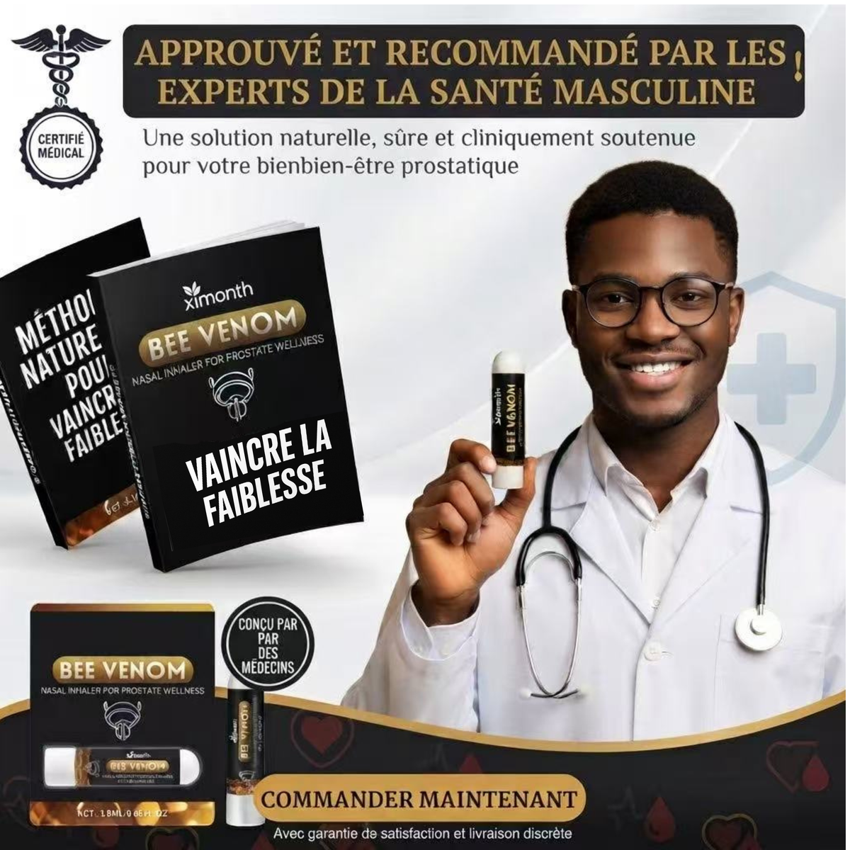 INHALATEUR Bien-être Masculin au Venin d'Abeille